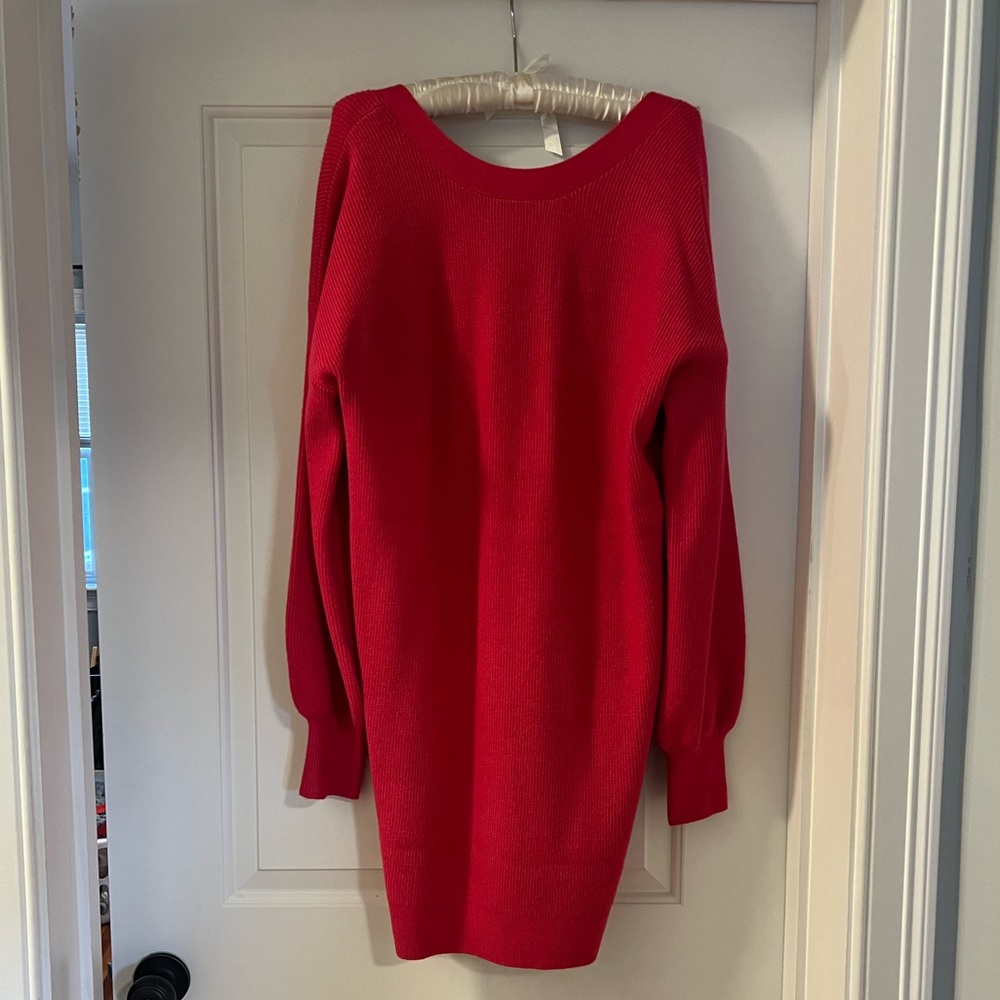 Pink Chelsea 28 v-back sweater dress | originally from Nordstrom Rack